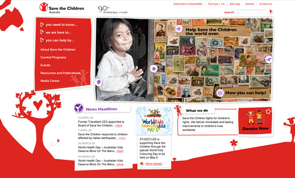 Save the Children website image 1