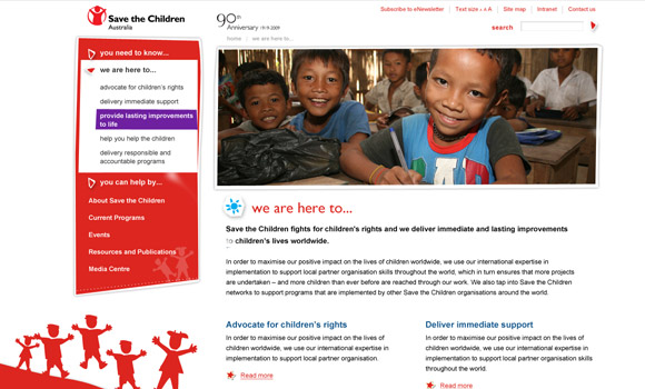 Save the Children website image 2